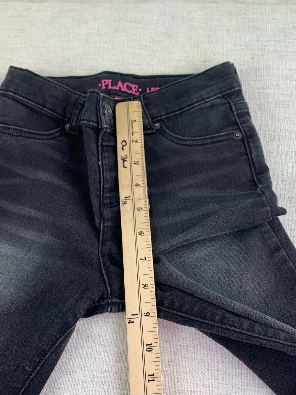 The Children Place legging jeans in faded black skinny jeans adjustable waist